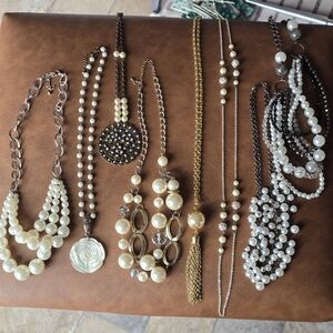 Elegant Pearl Style Necklace Lot